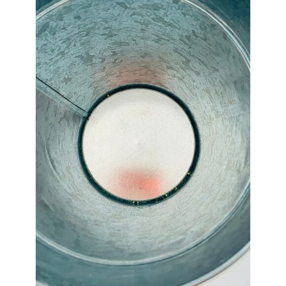 Metal Vase For Flowers Brown Rope Tapered 7.5 Inches Tall Silver Galvanized - Picture 4 of 6